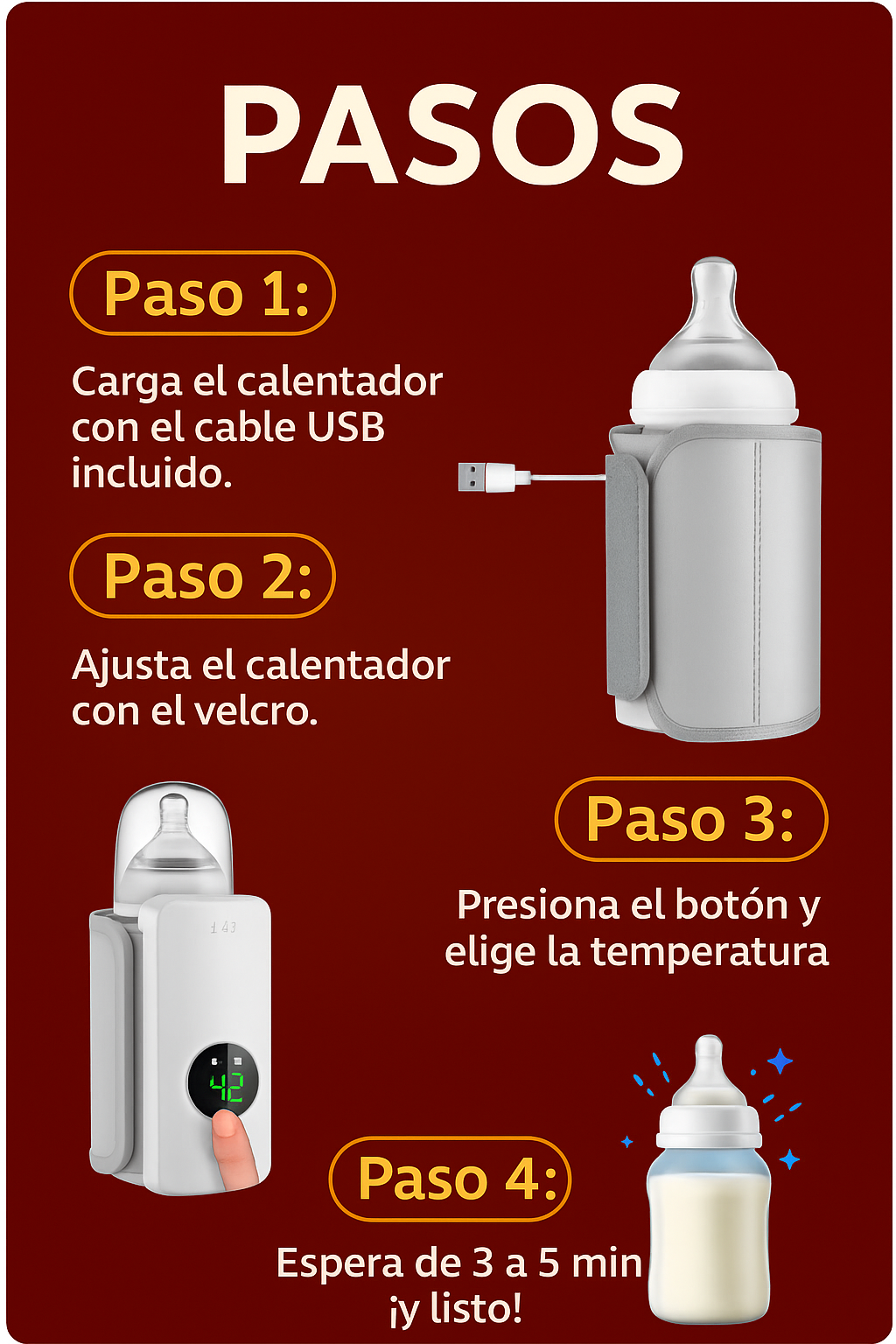 Calentador Portátil de Mamaderas